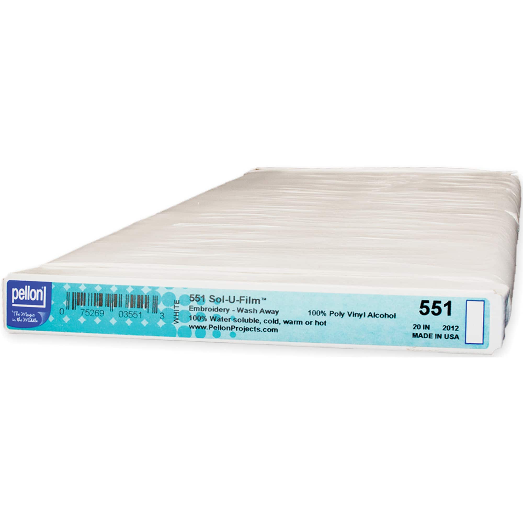 Pellon® Sol-U-Film™ Clear Wash Away Embroidery Stabilizer, 20'' x 25yd.